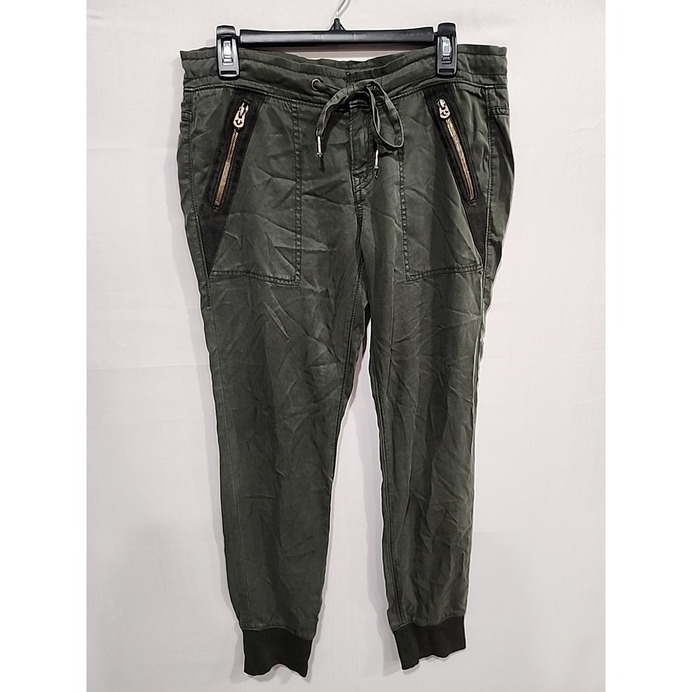 True Religion Jogger Pants Womens‎ Size 28 Olive Green 28.5 Inch Inseam Pockets